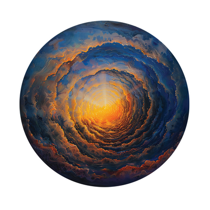 Celestial Portal framed in 24in round wooden frame