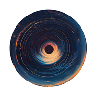 Cosmic vortex framed in 24in round wooden frame